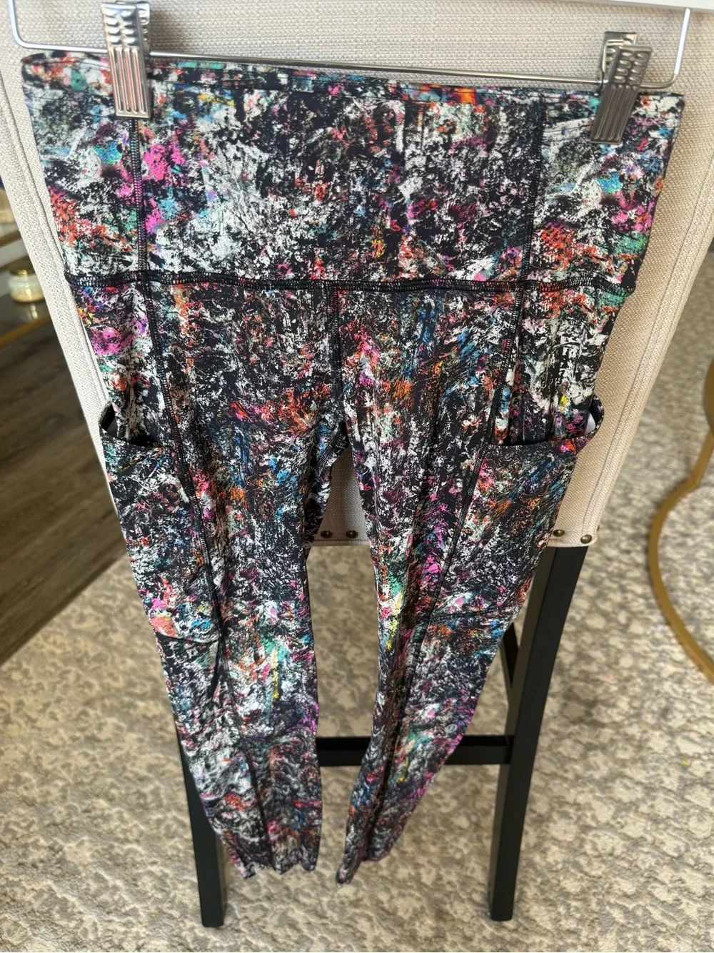 Lululemon Fast & Free Crop II 19” *Nulux leggings in Vitalize Multi, size 6.